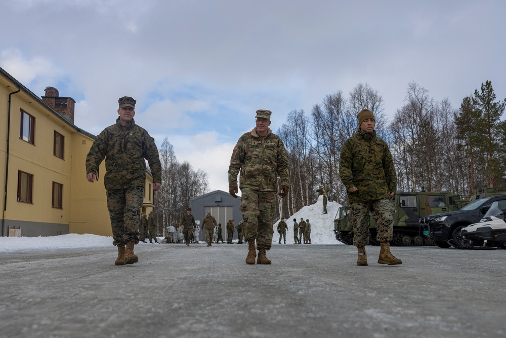 U.S. Army Maj. Gen. John H. Phillips visits U.S. Marines in Norway in preparation for Exercise Nordic Response 24