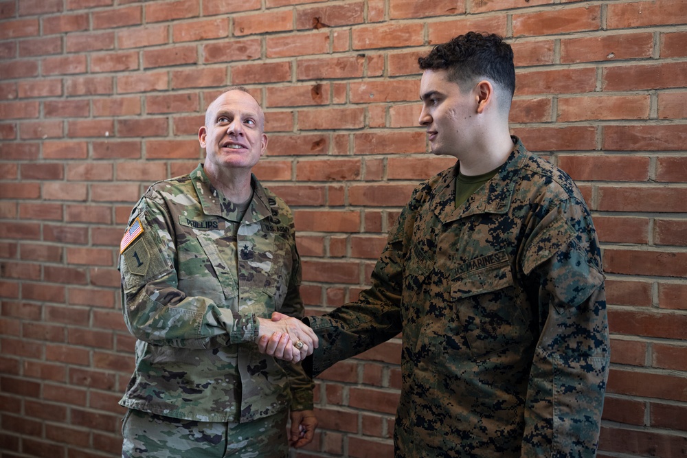 U.S. Army Maj. Gen. John H. Phillips visits U.S. Marines in Norway in preparation for Exercise Nordic Response 24