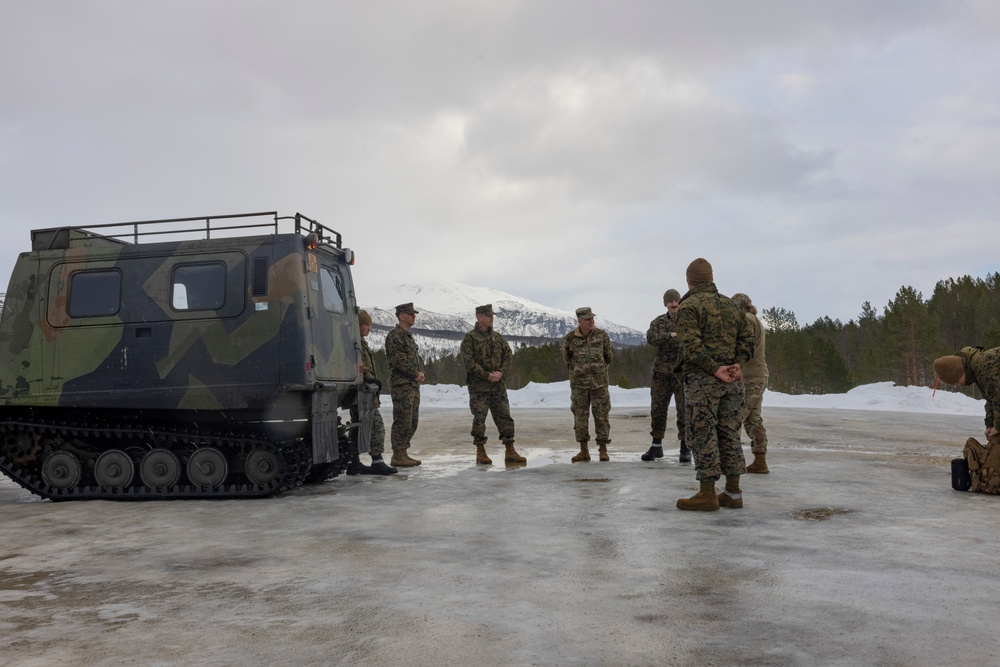 U.S. Army Maj. Gen. John H. Phillips visits U.S. Marines in Norway in preparation for Exercise Nordic Response 24