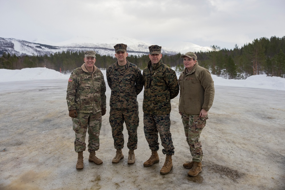 U.S. Army Maj. Gen. John H. Phillips visits U.S. Marines in Norway in preparation for Exercise Nordic Response 24