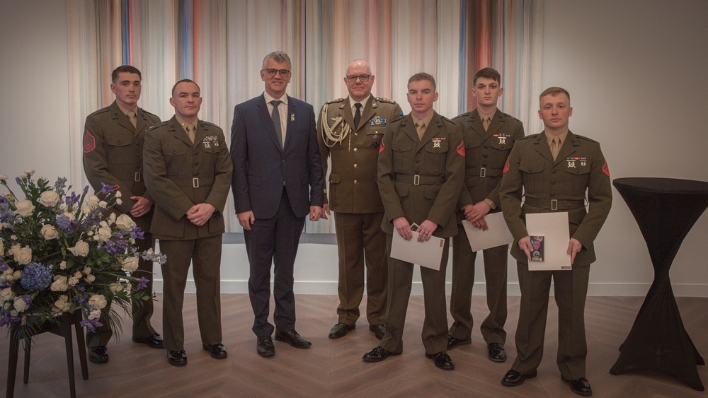 2d Light Armored Reconnaissance Battalion, 2d Marine Division Estonian Lifesaving Award ceremony