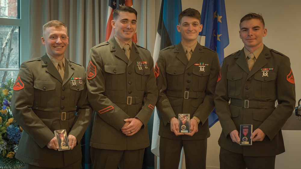 2d Light Armored Reconnaissance Battalion, 2d Marine Division Estonian Lifesaving Award ceremony