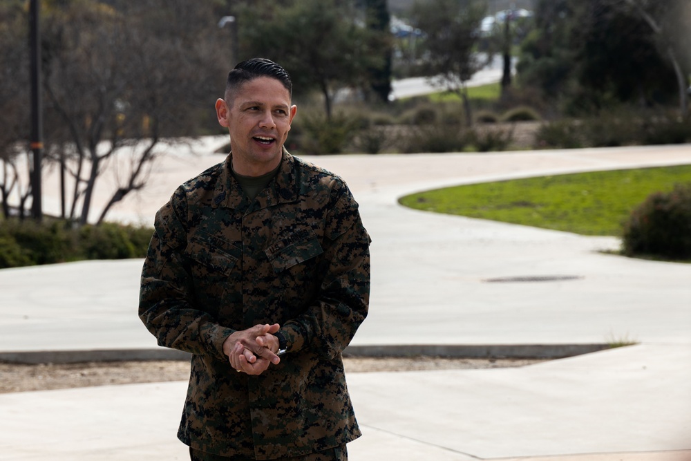 Sergeant Major of the Marine Corps, Sgt. Maj. Carlos A. Ruiz Speaks to the Marines and Sailors of 1st Marine Logistics Group