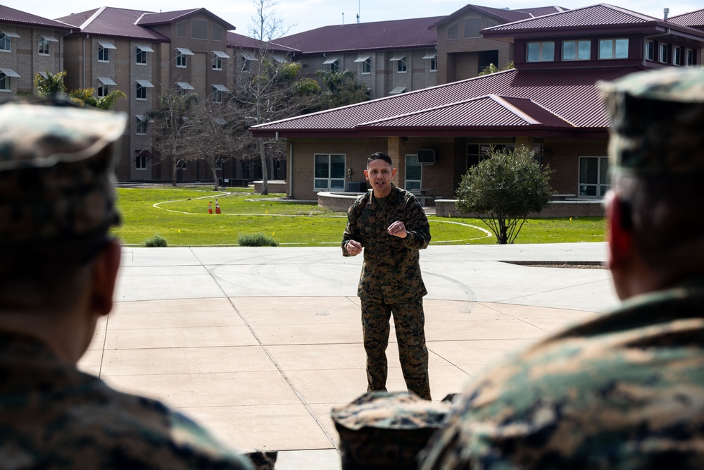 Sergeant Major of the Marine Corps, Sgt. Maj. Carlos A. Ruiz Speaks to the Marines and Sailors of 1st Marine Logistics Group