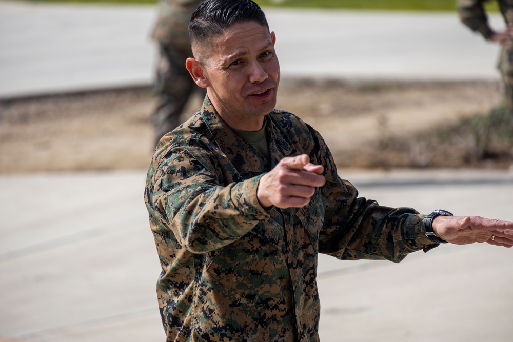 Sergeant Major of the Marine Corps, Sgt. Maj. Carlos A. Ruiz Speaks to the Marines and Sailors of 1st Marine Logistics Group