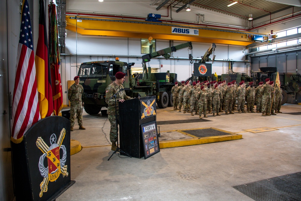 Fury Company 4-319 AFAR Change of Command