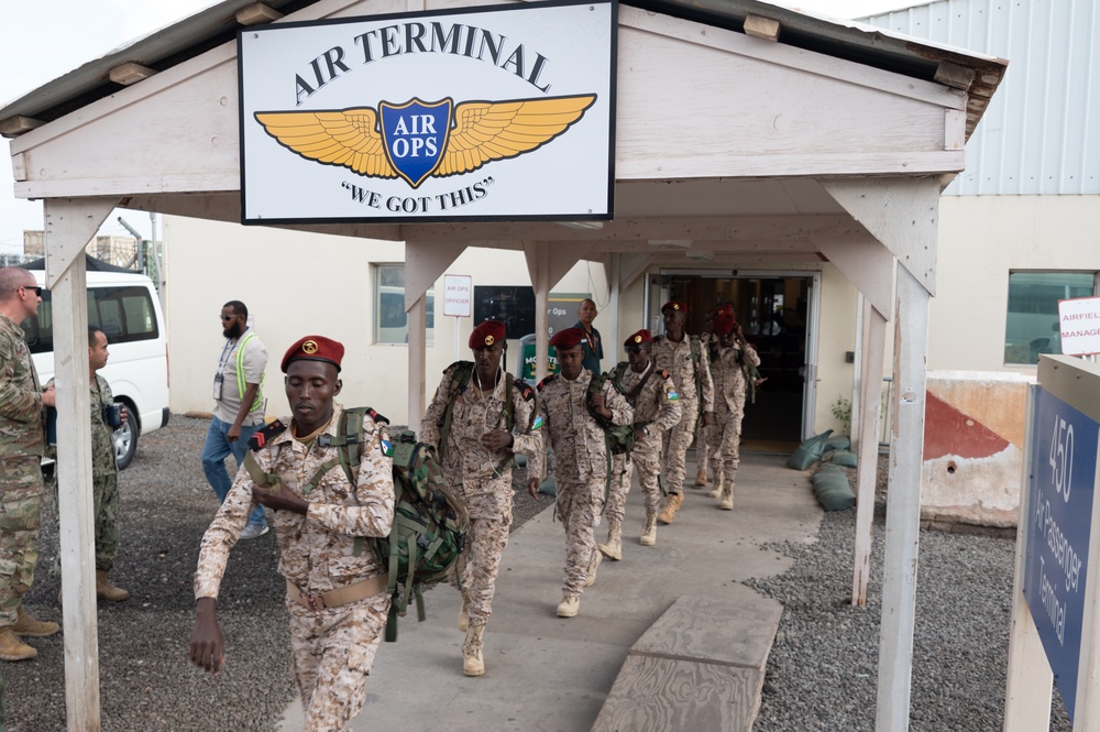 US Army 2nd Security Force Assistance Brigade and Djiboutian Battalion d’intervention rapide (BIR) depart for Justified Accord 2024