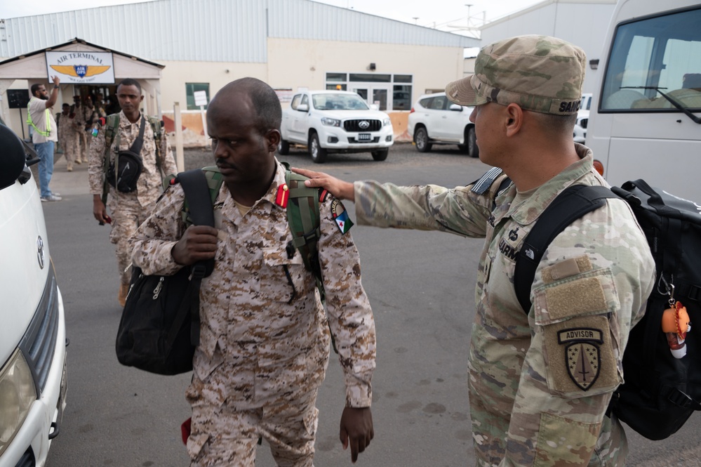 US Army 2nd Security Force Assistance Brigade and Djiboutian Battalion d’intervention rapide (BIR) depart for Justified Accord 2024