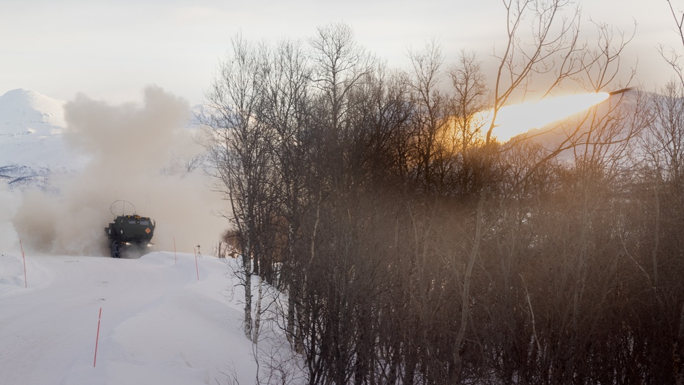 U.S. Marines of 2nd Battalion, 10th Marine Regiment train with HIMARS in Norway in preparation for Exercise Nordic Response 24