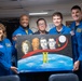 USS San Diego Sailor paints portraits of Artemis II astronauts during Underway Recovery Test 11