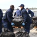 Coast Guard Cutter Alert crewmembers conduct drug offload in San Diego