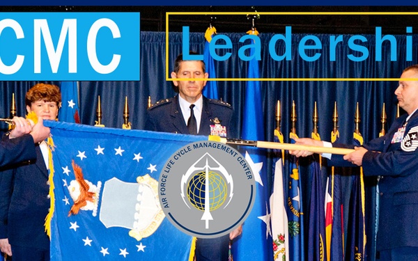 A thumbnail graphic for AFLCMC's "Leadership Log" podcast, episode 108.