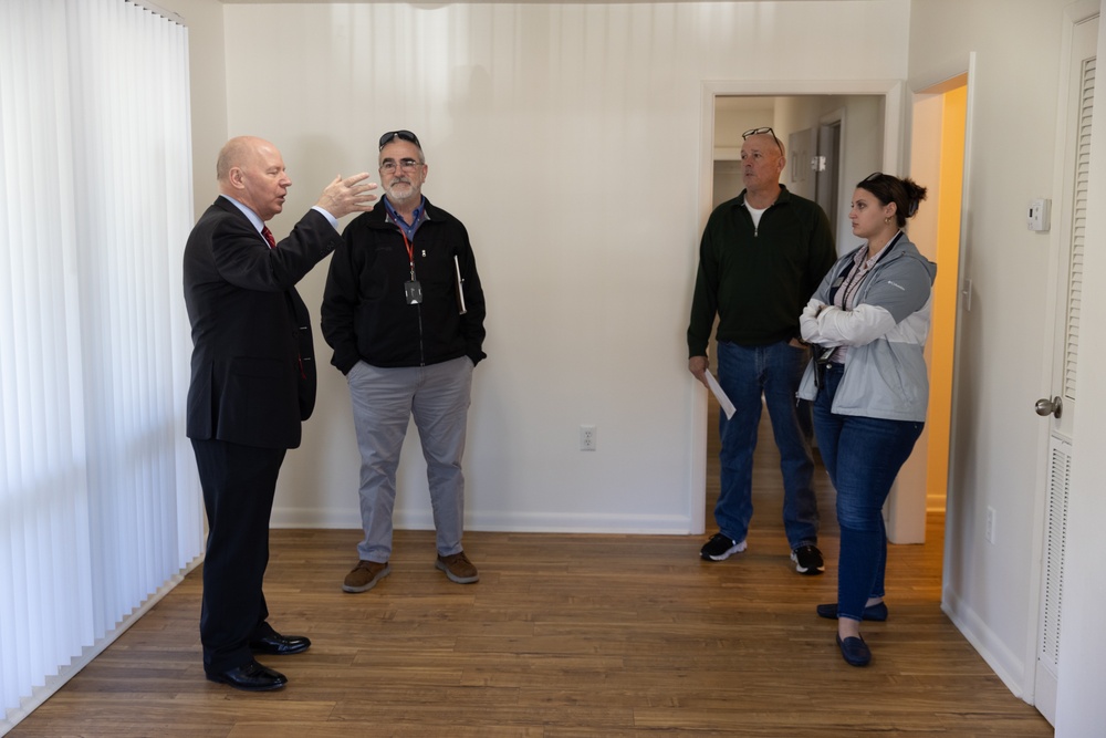 MCICOM executive director tours Laurel Bay housing