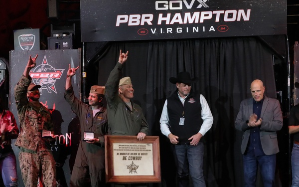 VFA-37 ‘Ragin’ Bulls’ Host Professional Bull Riders, Recognized with Sport’s ‘Be Cowboy’ Award