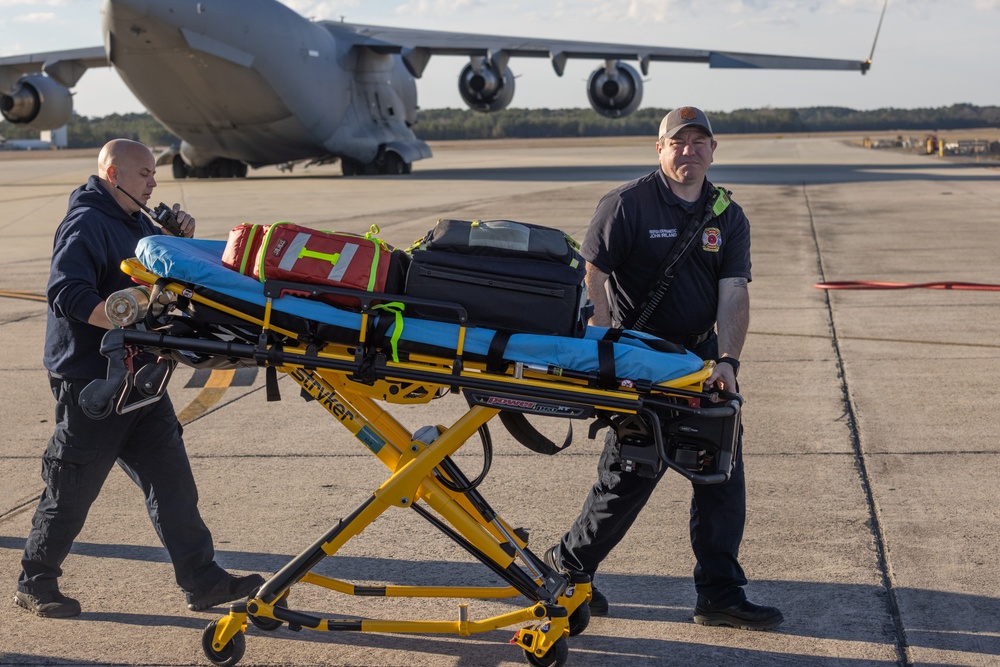 MCAS Beaufort ARFF trains rapid response