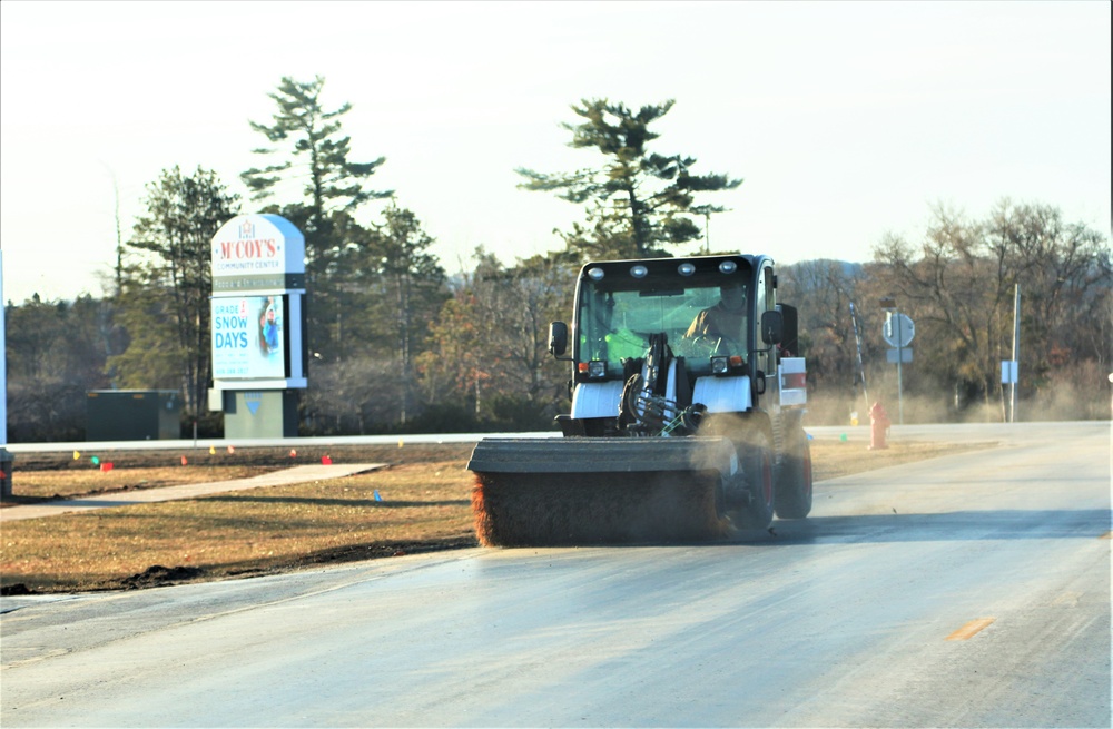 Road cleanup at Fort McCoy