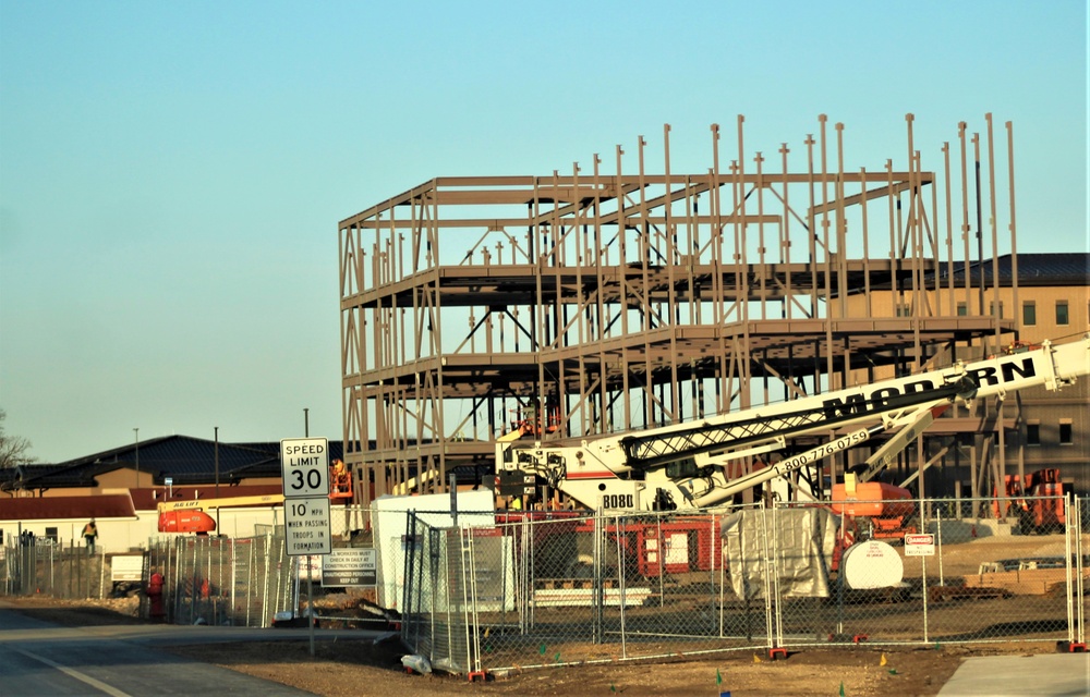 February 2024 barracks construction operations at Fort McCoy