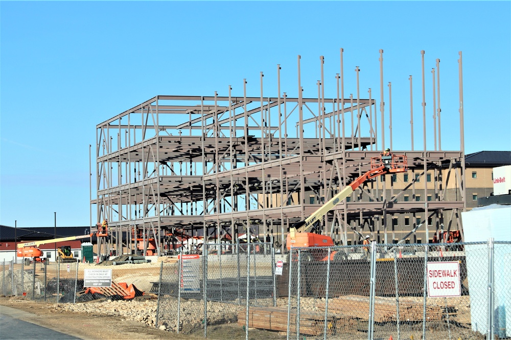 February 2024 barracks construction operations at Fort McCoy