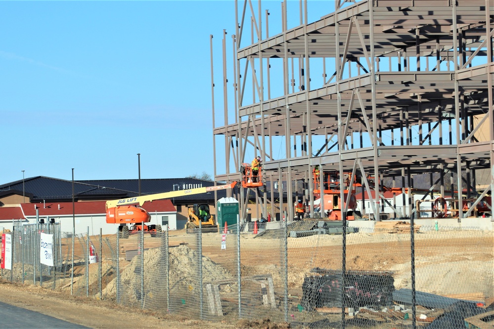 February 2024 barracks construction operations at Fort McCoy