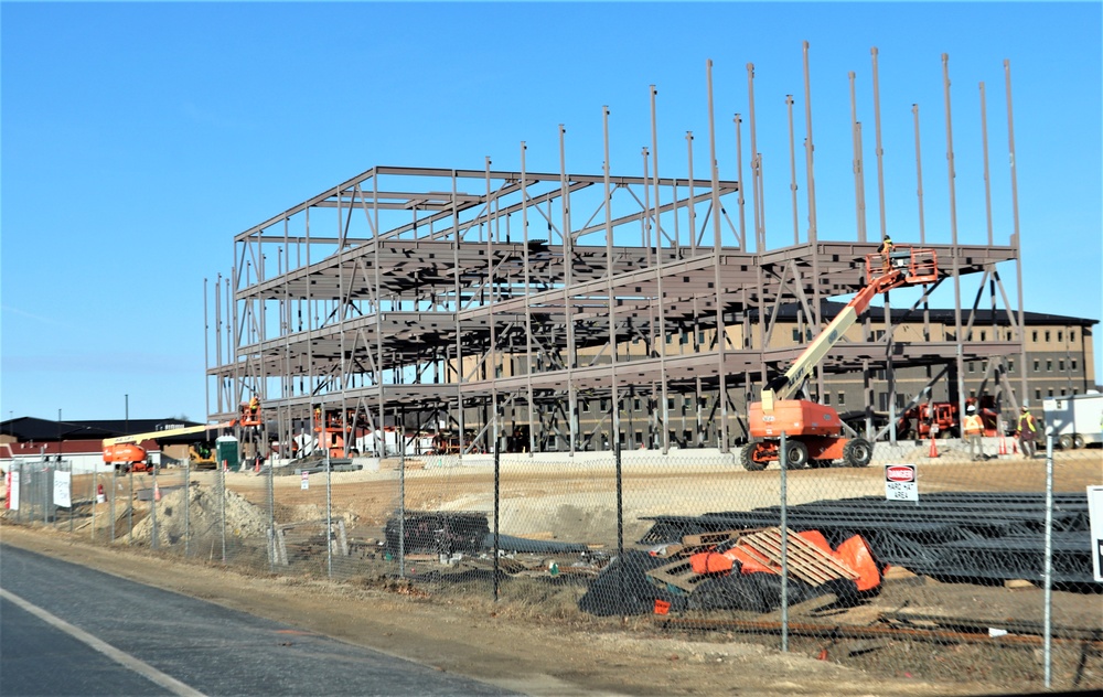 February 2024 barracks construction operations at Fort McCoy