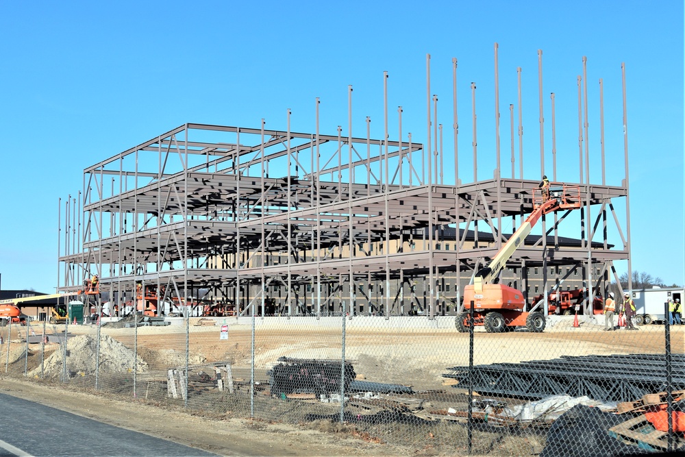 February 2024 barracks construction operations at Fort McCoy