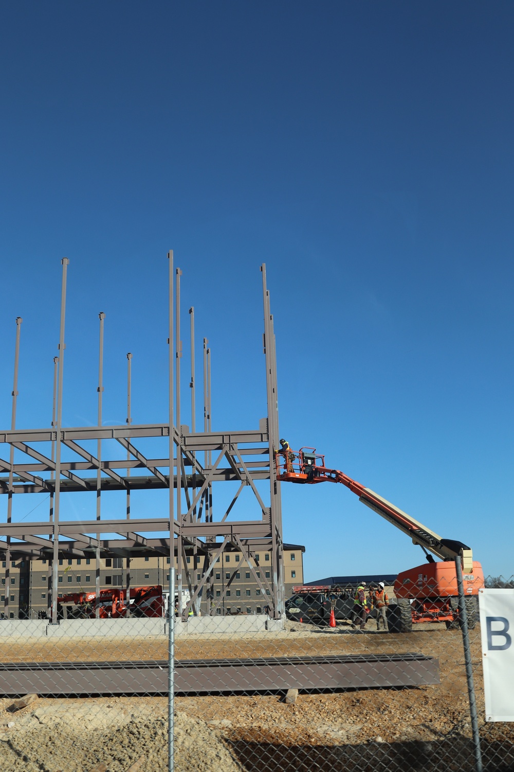 February 2024 barracks construction operations at Fort McCoy
