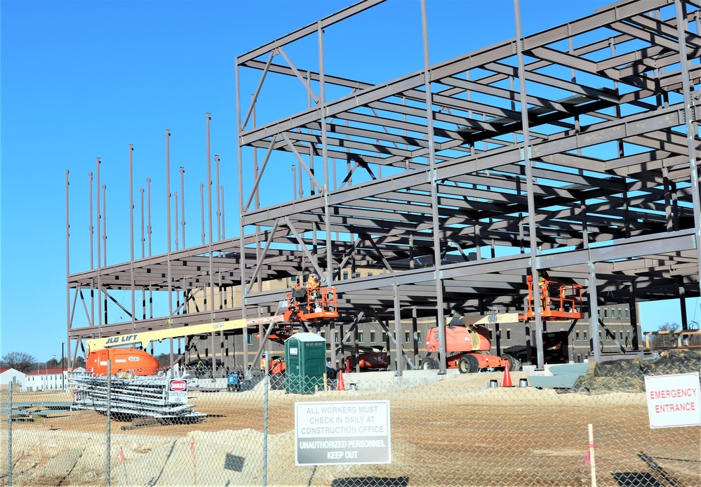 February 2024 barracks construction operations at Fort McCoy