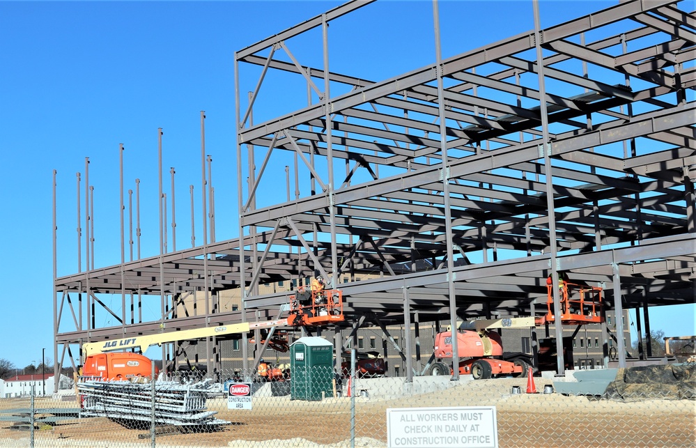 February 2024 barracks construction operations at Fort McCoy