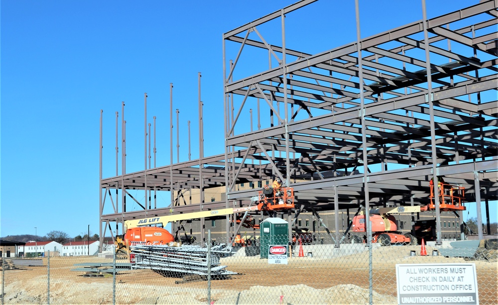 February 2024 barracks construction operations at Fort McCoy