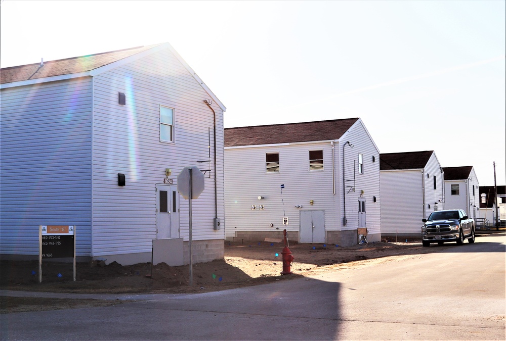 Reset of World War II-era barracks moved in 2023 continues; work nearly complete