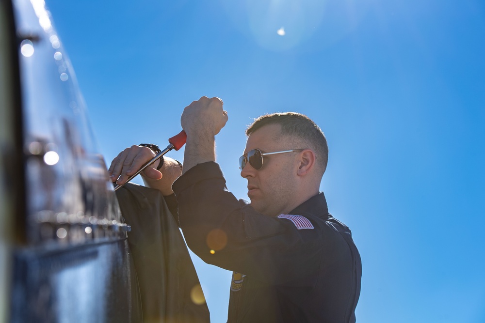 The Blue Angels are currently conducting winter training at Naval Air Facility (NAF) El Centro