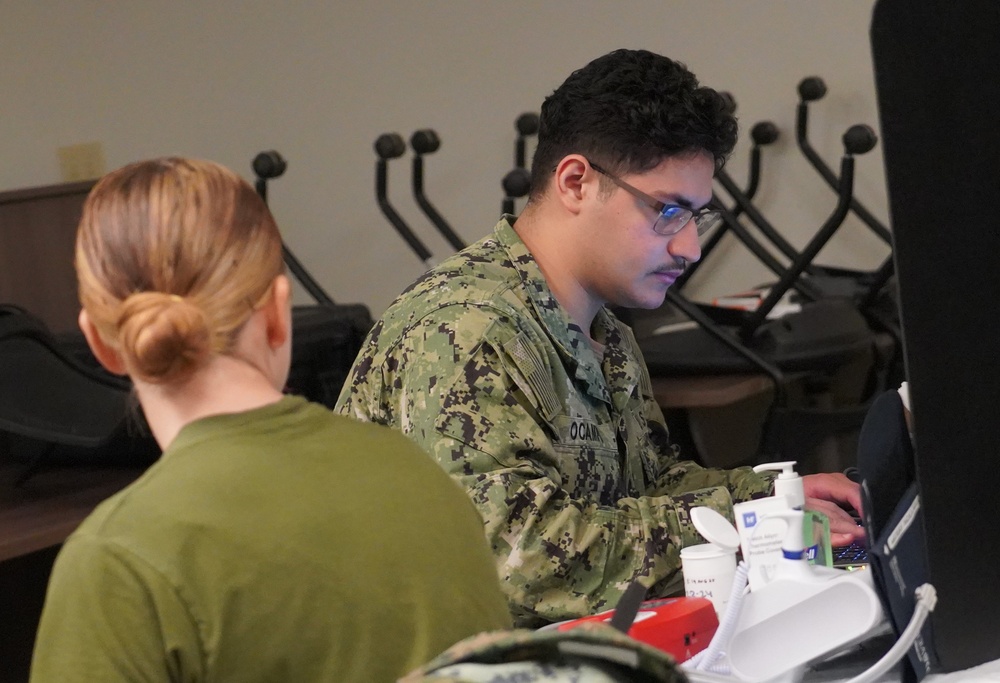 Marine Corps Security Force Regiment (MCSFR) hosts an Armed Services Blood Drive onboard NWS Yorktown