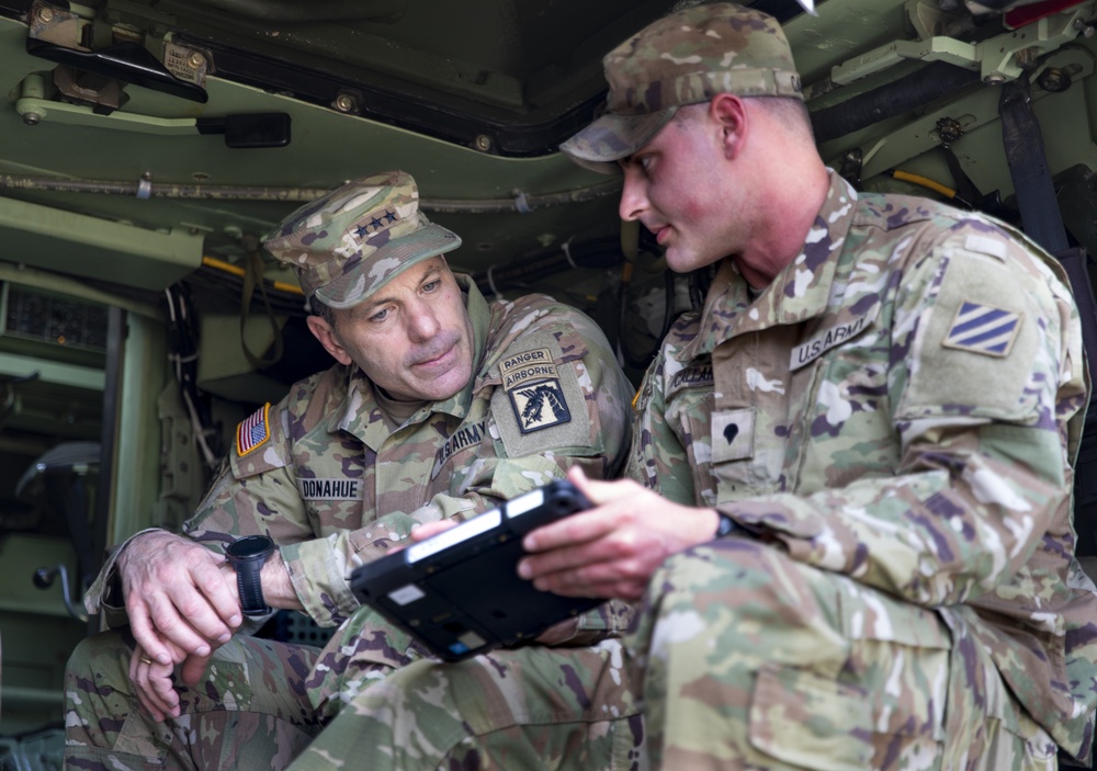 U.S. Army Lt. Gen. Chris Donahue Visits Soldiers with 1st Armored Brigade Combat Team