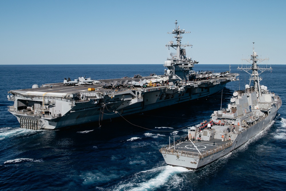 George Washington conducts replenishment-at-sea