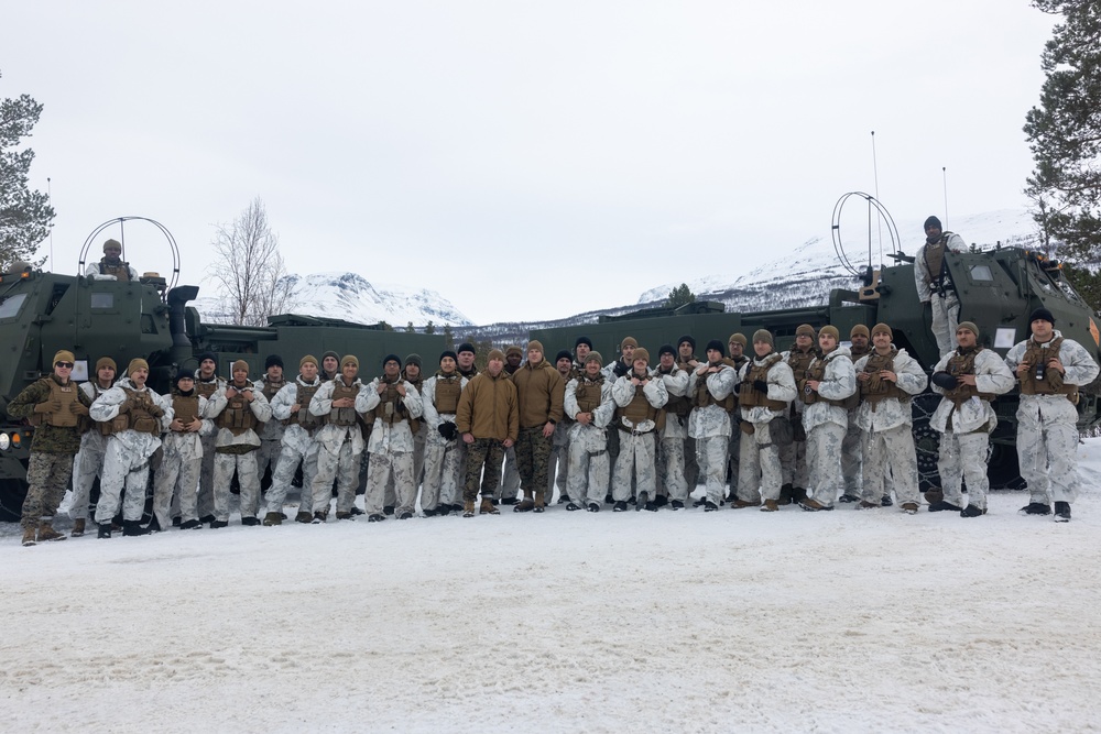 U.S. Marines of 2nd Battalion, 10th Marine Regiment train with HIMARS in Norway in preparation for Exercise Nordic Response 24