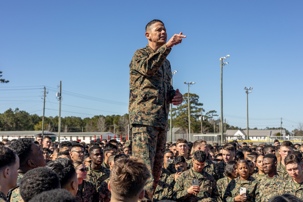 Sergeant Major of the Marine Corps visits Camp Johnson