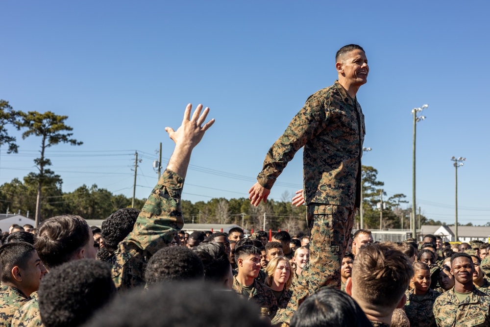 Sergeant Major of the Marine Corps visits Camp Johnson