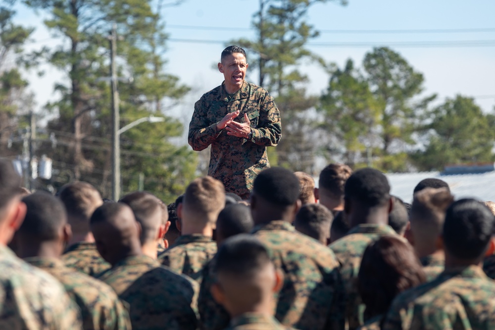 Sergeant Major of the Marine Corps visits Camp Johnson