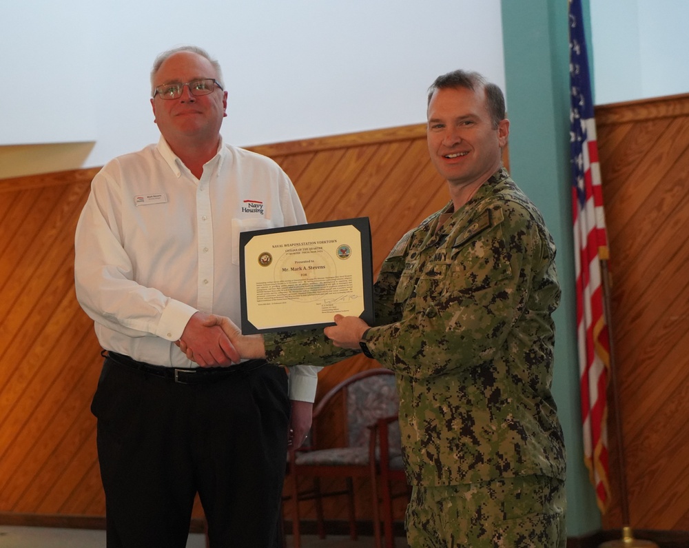 All Hands Award Quarters event at Naval Weapons Station Yorktown
