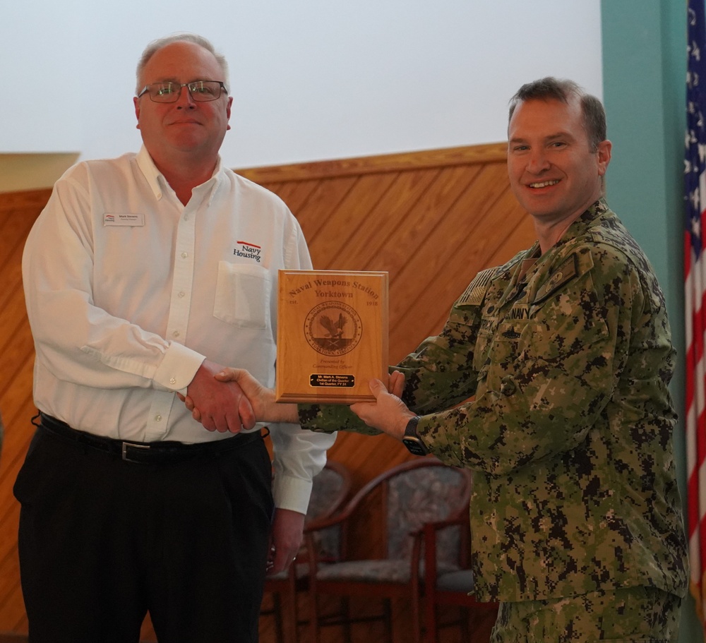 All Hands Award Quarters event at Naval Weapons Station Yorktown
