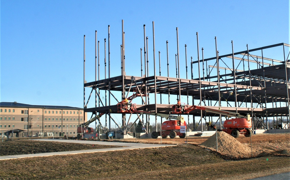 February 2024 barracks construction operations at Fort McCoy