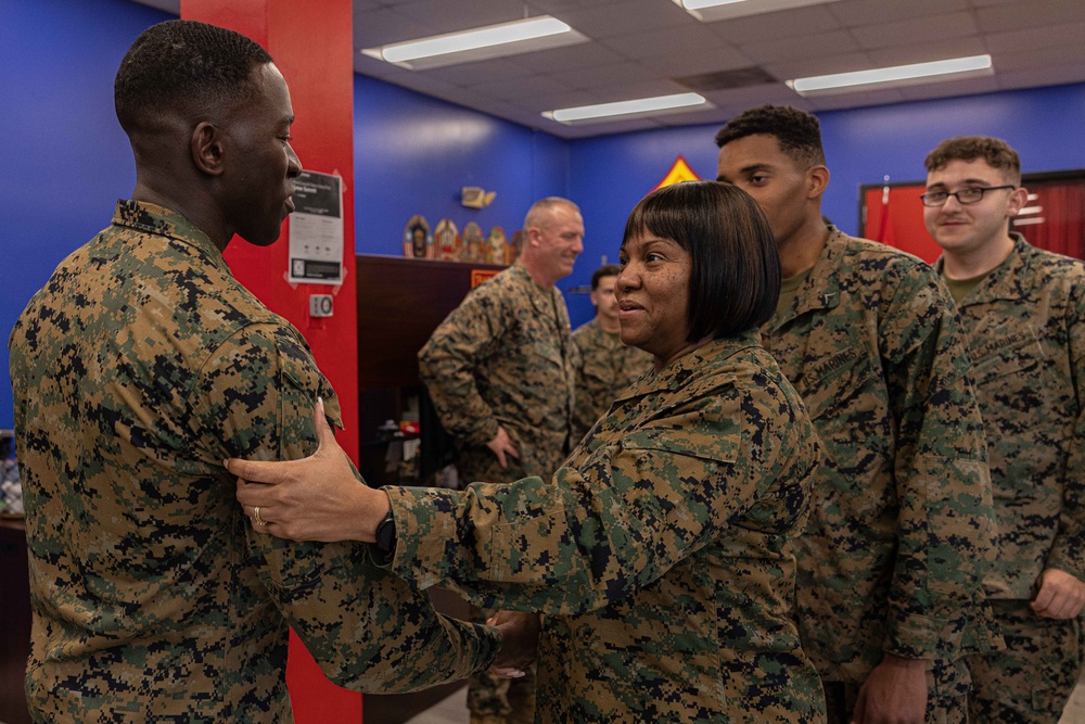 2nd Combat Readiness Regiment Marine Meritoriously Promoted on the Spot