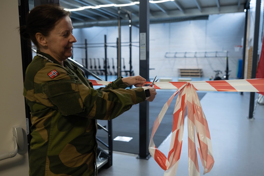 Norwegians Host U.S. Marines for Re-Opening of Expanded Base Gym in Bardufoss Norway