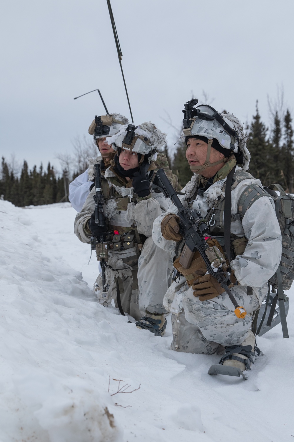 U.S. Army and Mongolian Ground Force Soldiers Prepare for Attack