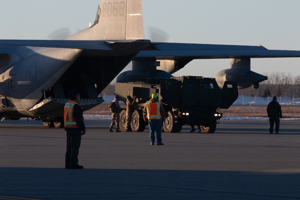 Joint Force HIMARS Unloading and Firing