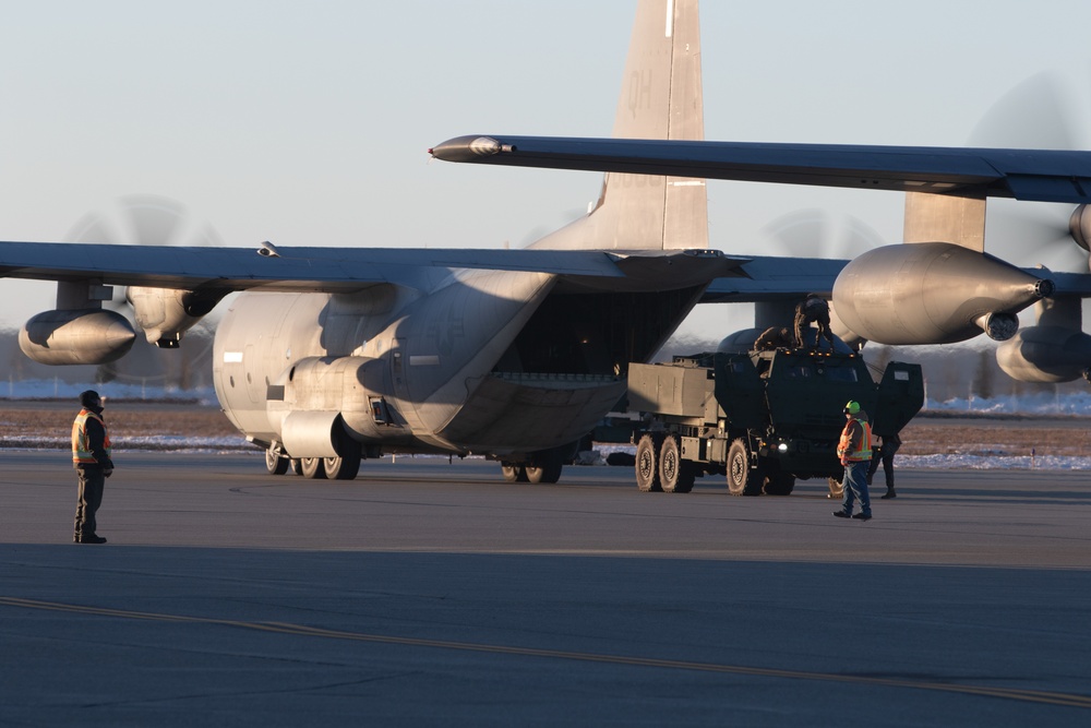 Joint Force HIMARS Unloading and Firing