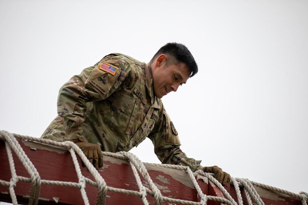 Soldiers with the Medical Readiness Battalion compete for a chance to go to the Medical Readiness Command, West: Best Leader Competition.