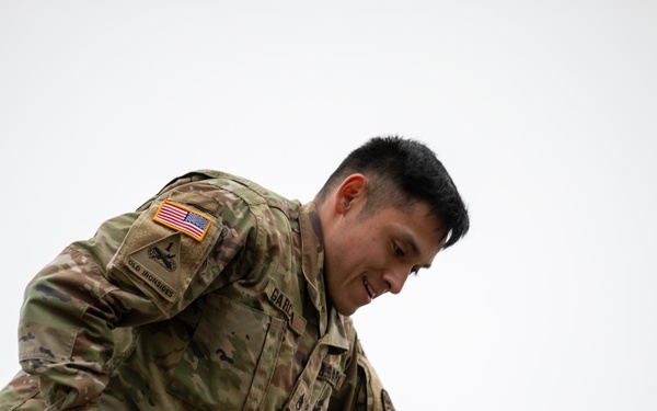 Soldiers with the Medical Readiness Battalion compete for a chance to go to the Medical Readiness Command, West: Best Leader Competition.