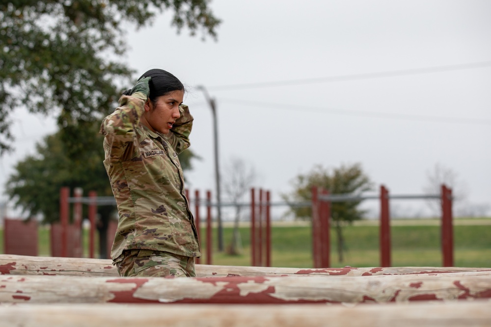 Soldiers with the Medical Readiness Battalion compete for a chance to go to the Medical Readiness Command, West: Best Leader Competition.