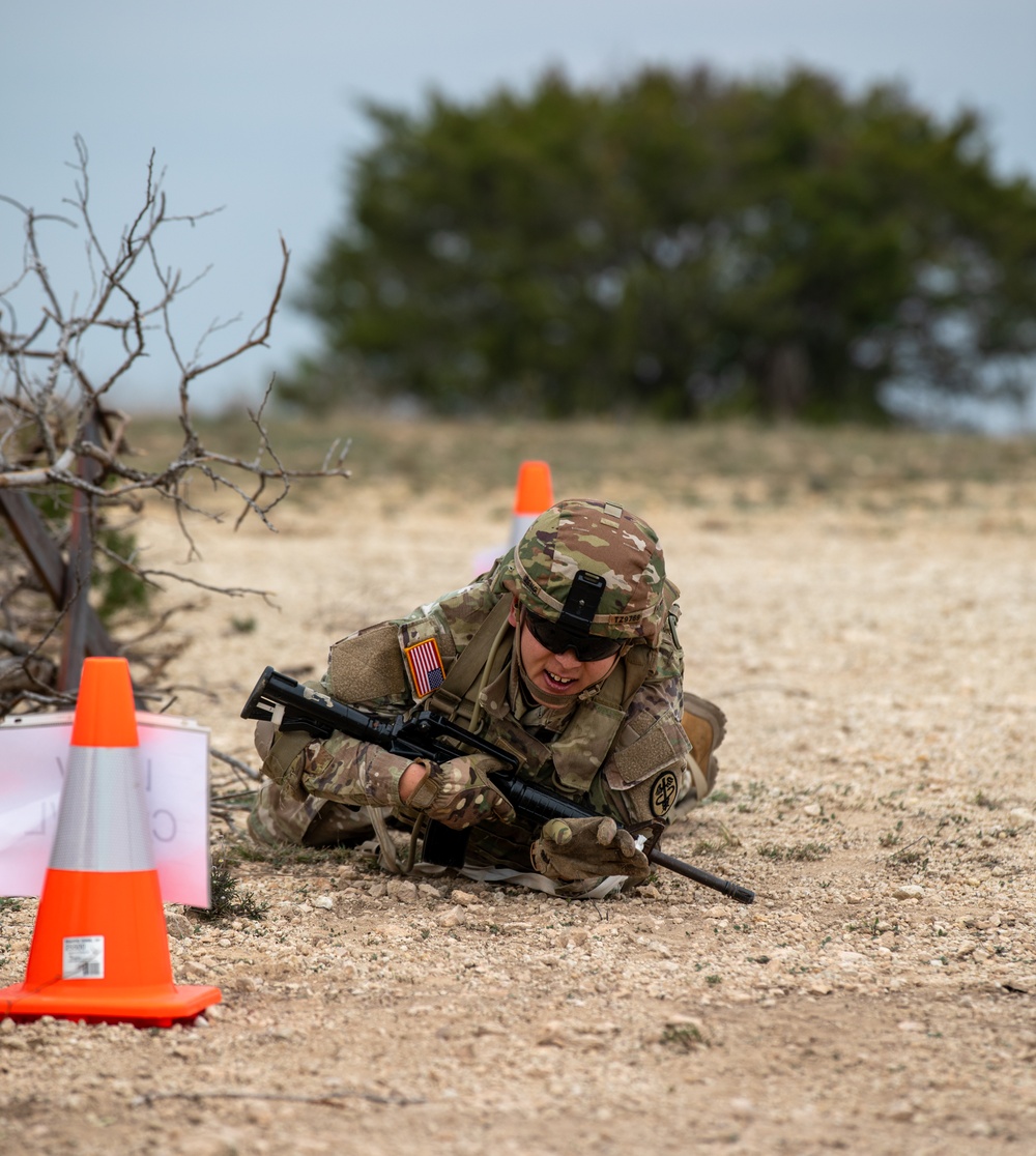 Soldiers with the Medical Readiness Battalion compete for a chance to go to the Medical Readiness Command, West: Best Leader Competition.